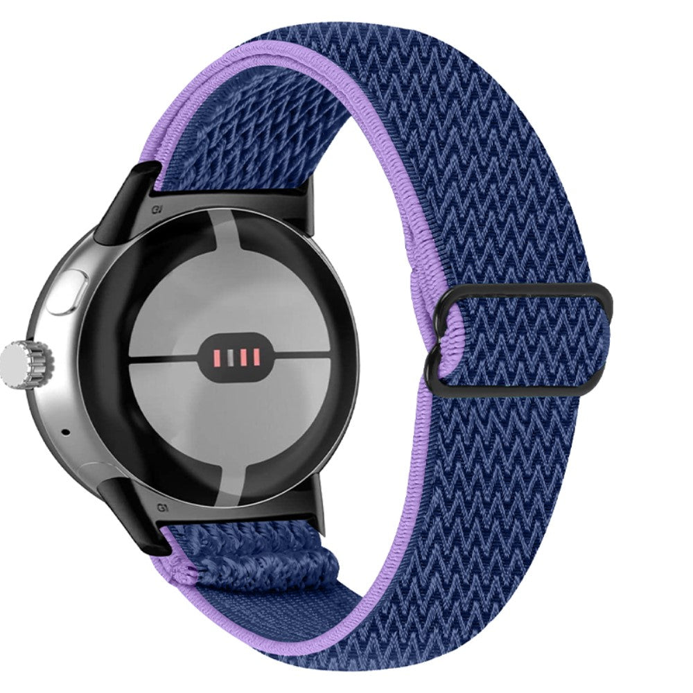 Rigtigt sejt Google Pixel Watch Nylon Rem - Blå#serie_11