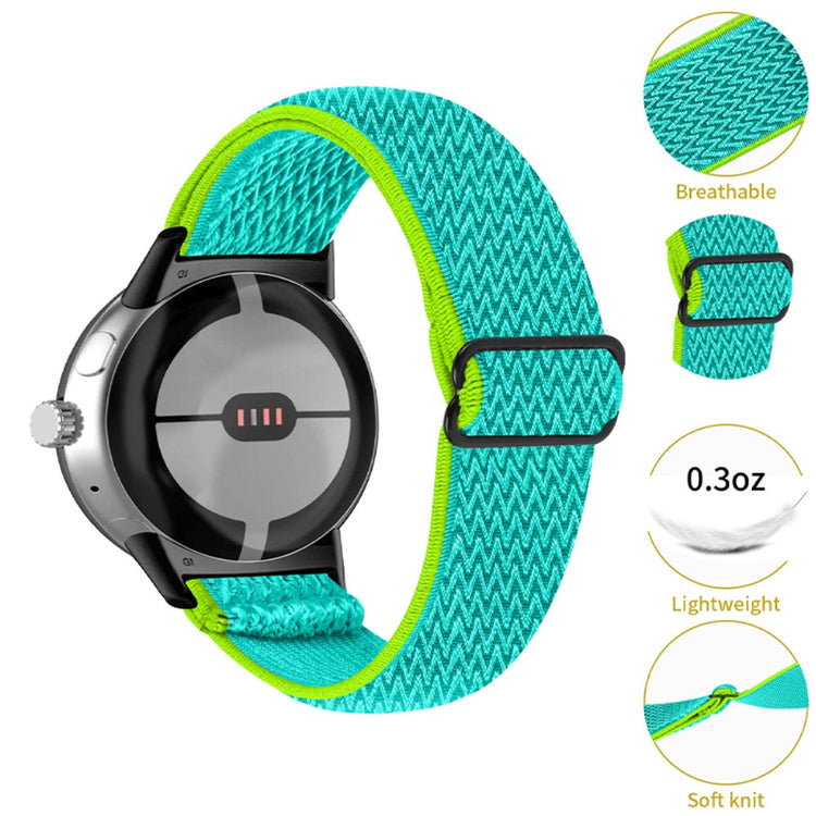 Rigtigt sejt Google Pixel Watch Nylon Rem - Grøn#serie_6