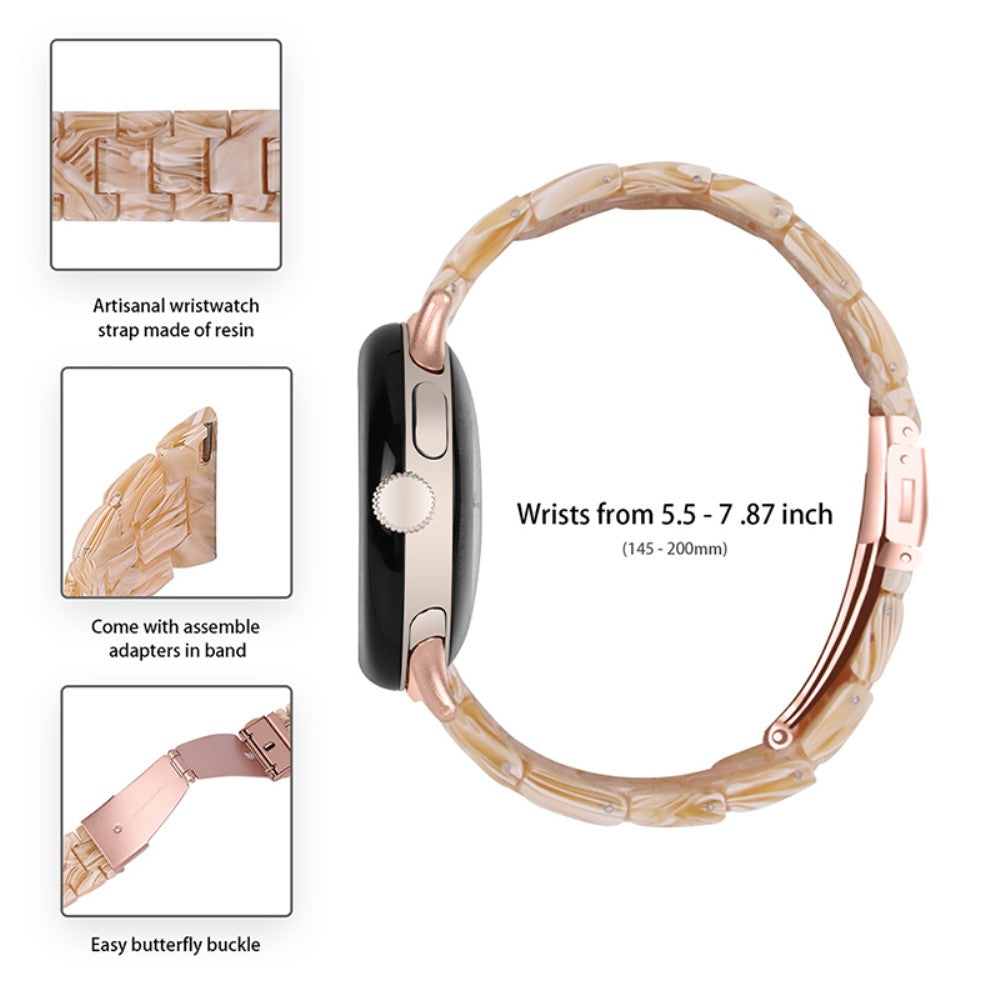 Meget nydelig Google Pixel Watch Plastik Rem - Hvid#serie_21