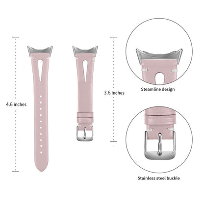 Fortrinligt Google Pixel Watch Ægte læder Rem - Pink#serie_1
