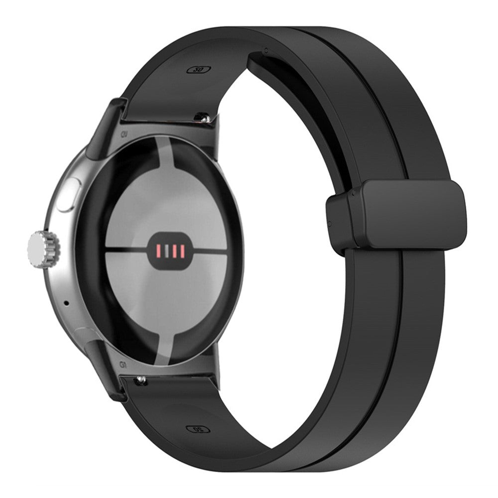 Rigtigt nydelig Google Pixel Watch Silikone Rem - Sort#serie_1