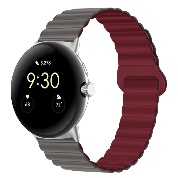 Pænt Google Pixel Watch Silikone Rem - Rød#serie_10
