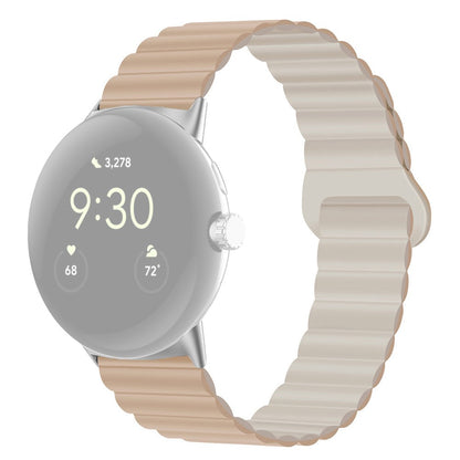 Pænt Google Pixel Watch Silikone Rem - Hvid#serie_15