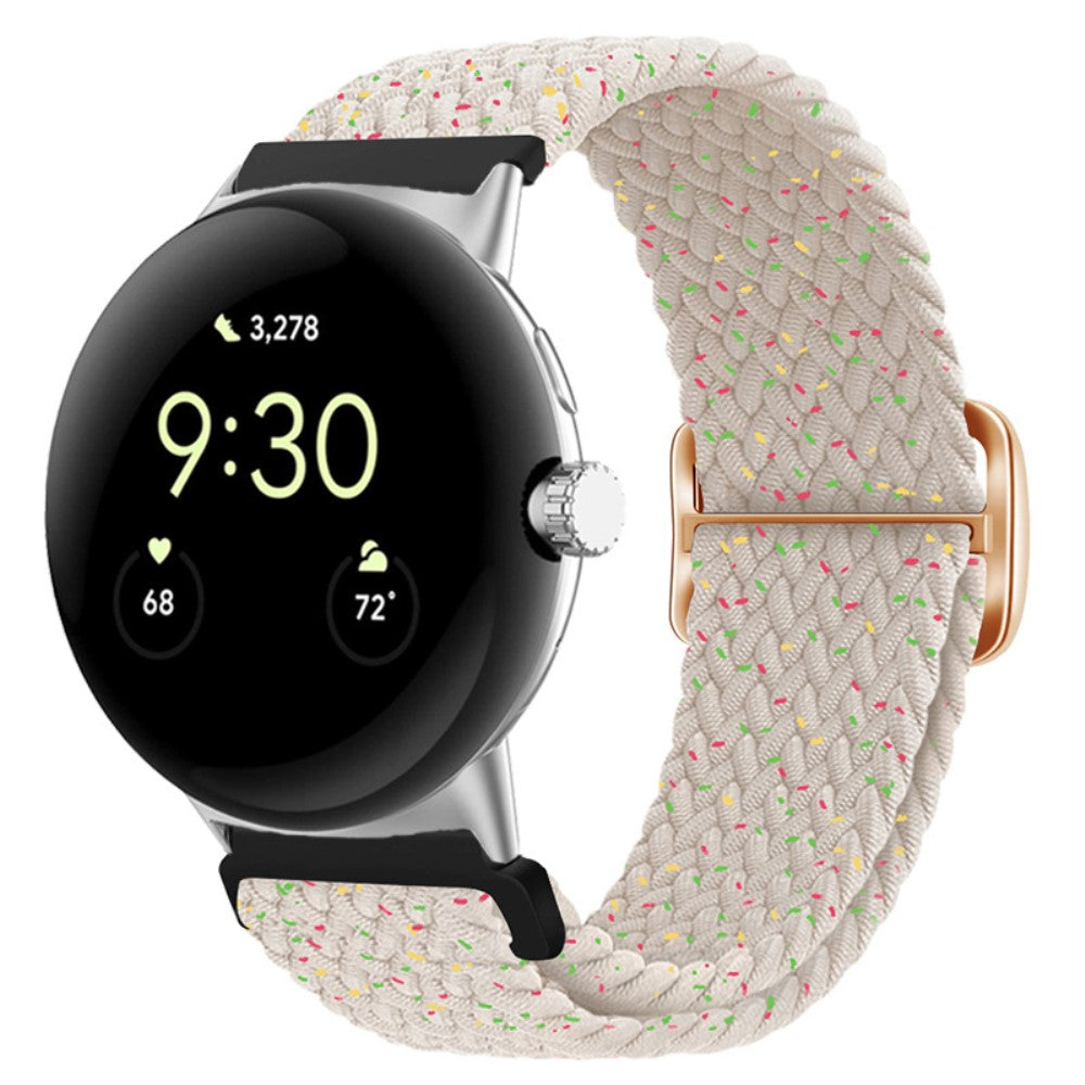 Mega smuk Google Pixel Watch Nylon Rem - Hvid#serie_26