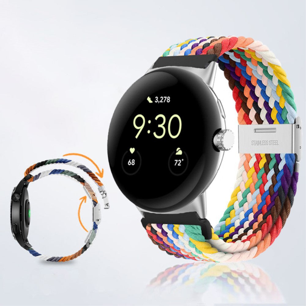 Vildt cool Google Pixel Watch Nylon Rem - Blå#serie_6