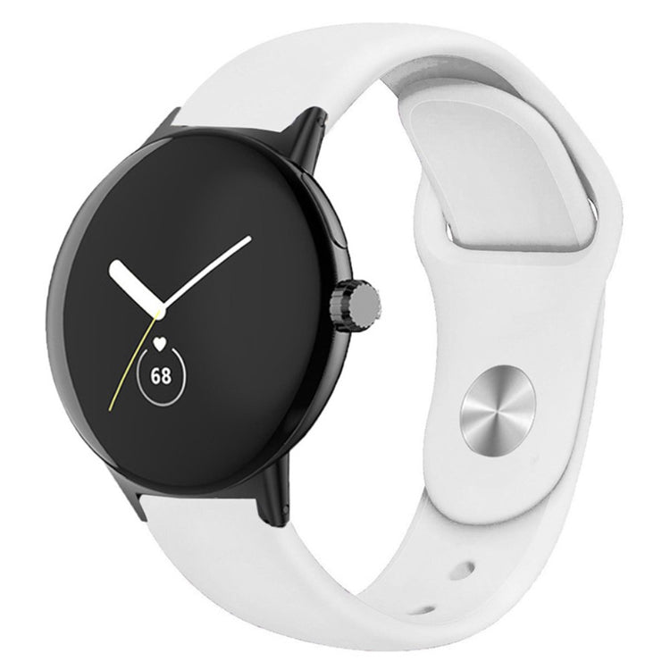 Helt vildt fint Google Pixel Watch Silikone Rem - Hvid#serie_2