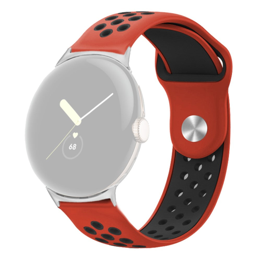 Fortrinligt Google Pixel Watch Silikone Rem - Rød#serie_14
