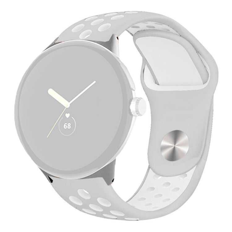 Fortrinligt Google Pixel Watch Silikone Rem - Sølv#serie_15