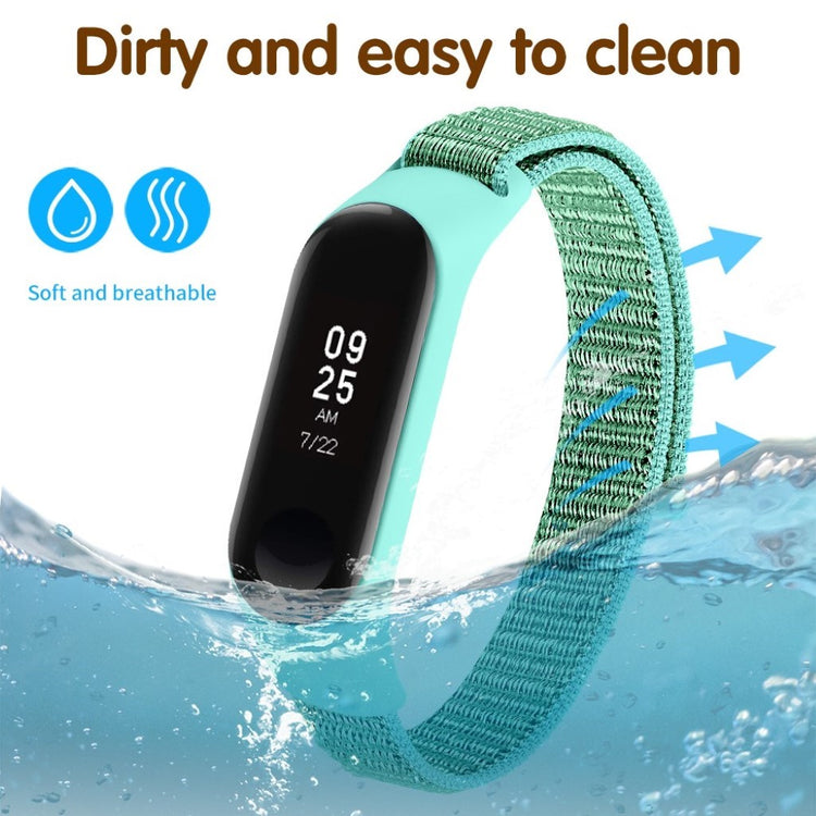 Smuk Xiaomi Mi Smart Band 4 / Xiaomi Mi Band 3 Nylon Rem - Grøn#serie_1