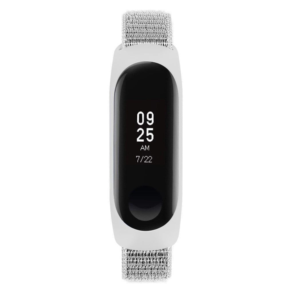 Smuk Xiaomi Mi Smart Band 4 / Xiaomi Mi Band 3 Nylon Rem - Sølv#serie_3