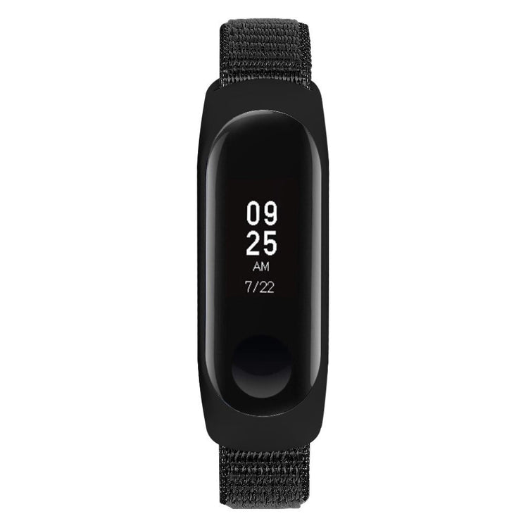 Smuk Xiaomi Mi Smart Band 4 / Xiaomi Mi Band 3 Nylon Rem - Sort#serie_4