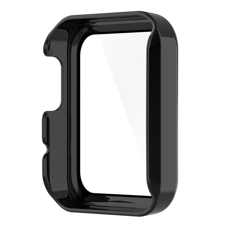 Super Fed Xiaomi Mi Watch Lite / Xiaomi Redmi Watch Cover med Skærmbeskytter i Plastik og Hærdet Glas - Sort#serie_1