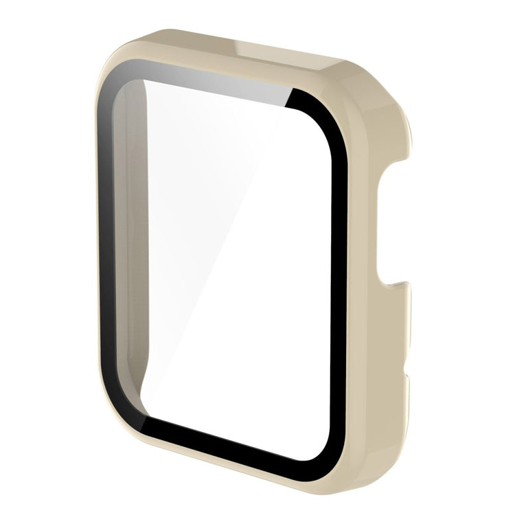 Super Fed Xiaomi Mi Watch Lite / Xiaomi Redmi Watch Cover med Skærmbeskytter i Plastik og Hærdet Glas - Hvid#serie_3