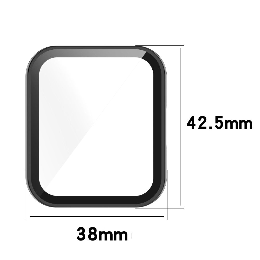 Vildt Godt Xiaomi Redmi Watch 2 Lite Cover med Skærmbeskytter i Plastik og Hærdet Glas - Sort#serie_1