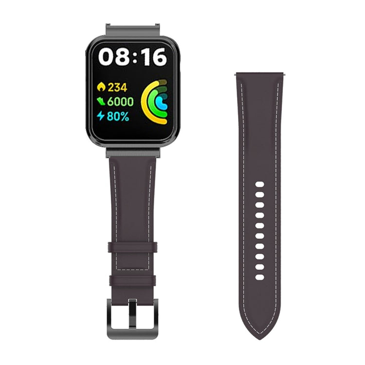 Mega komfortabel Xiaomi Redmi Watch 2 Lite Ægte læder Rem - Lilla#serie_1