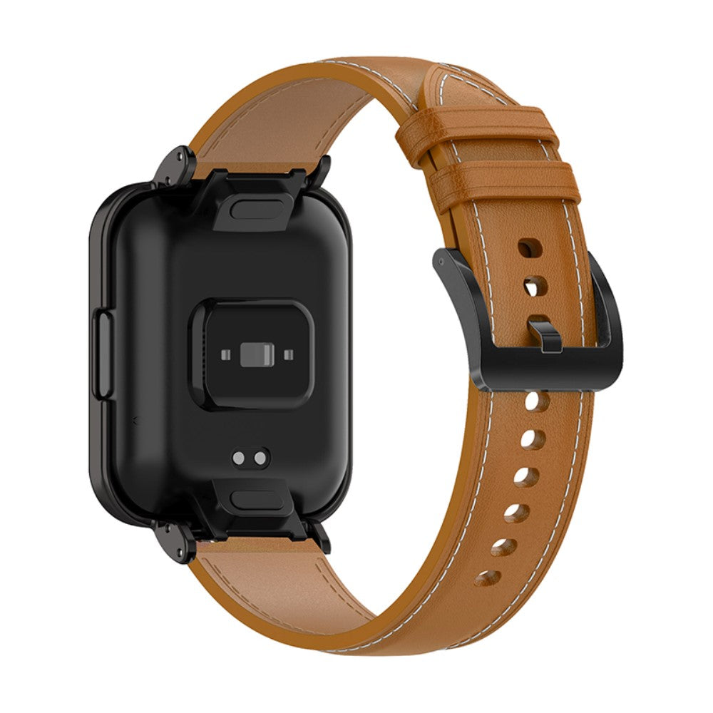 Mega komfortabel Xiaomi Redmi Watch 2 Lite Ægte læder Rem - Brun#serie_4