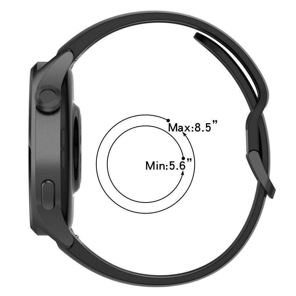 Komfortabel Xiaomi Watch S1 Pro Silikone Rem - Sort#serie_4