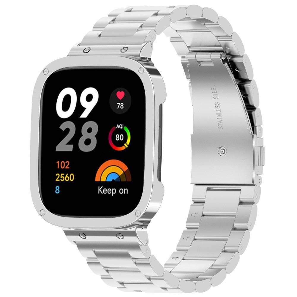 Metal Universal Rem passer til Xiaomi Redmi Watch 3 / Xiaomi Mi Watch Lite 3 - Sølv#serie_3