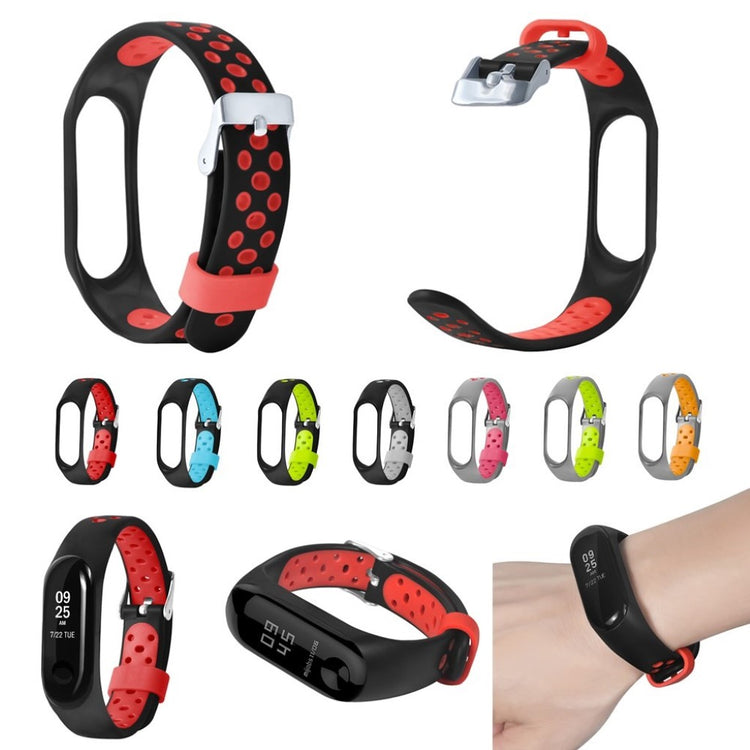 Vildt fint Xiaomi Mi Smart Band 4 Silikone Rem - Sort#serie_1