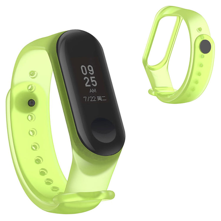 Kønt Xiaomi Mi Smart Band 4 / Xiaomi Mi Band 3 Silikone Rem - Grøn#serie_1