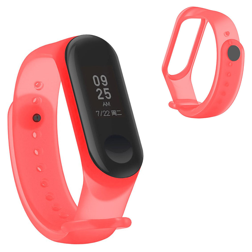 Kønt Xiaomi Mi Smart Band 4 / Xiaomi Mi Band 3 Silikone Rem - Rød#serie_3