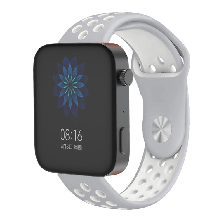 Rigtigt rart Xiaomi Mi Watch Silikone Rem - Sølv#serie_2