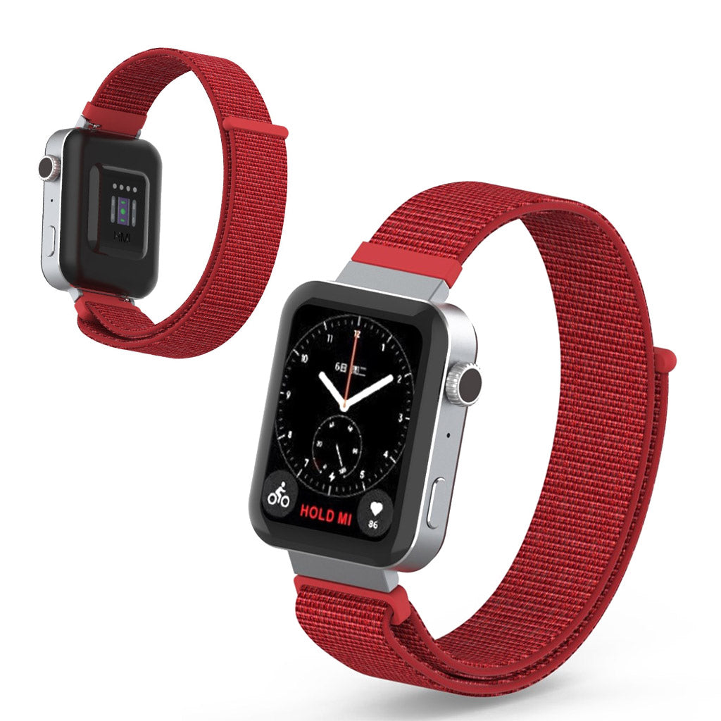 Vildt elegant Xiaomi Mi Watch Premium Edition Nylon Rem - Rød#serie_2