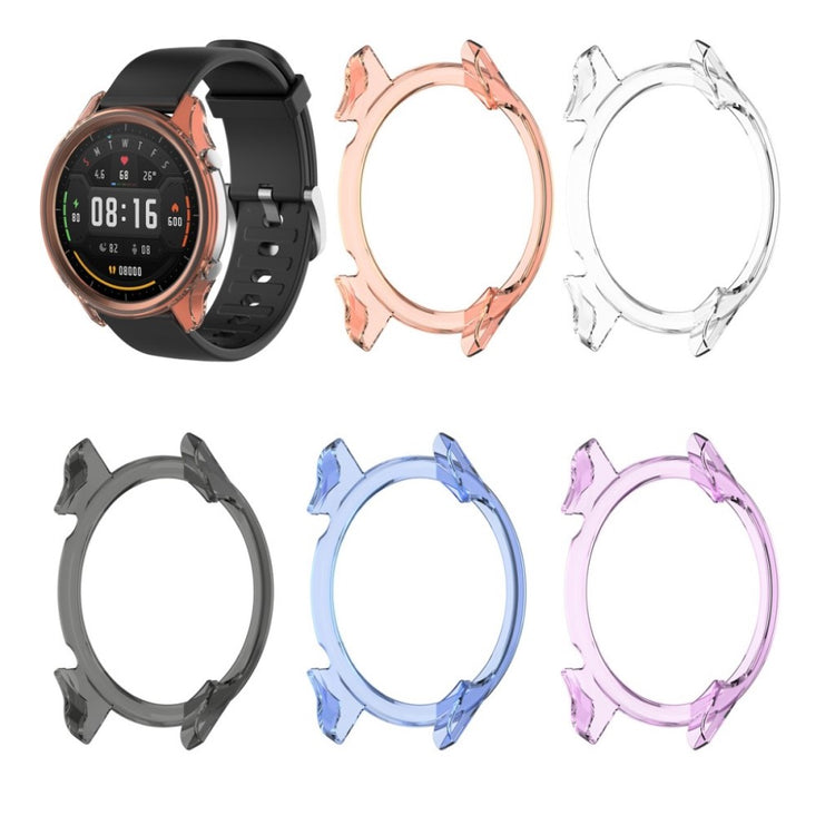 Xiaomi Watch Color Gennemsigtig Silikone Bumper  - Sort#serie_3