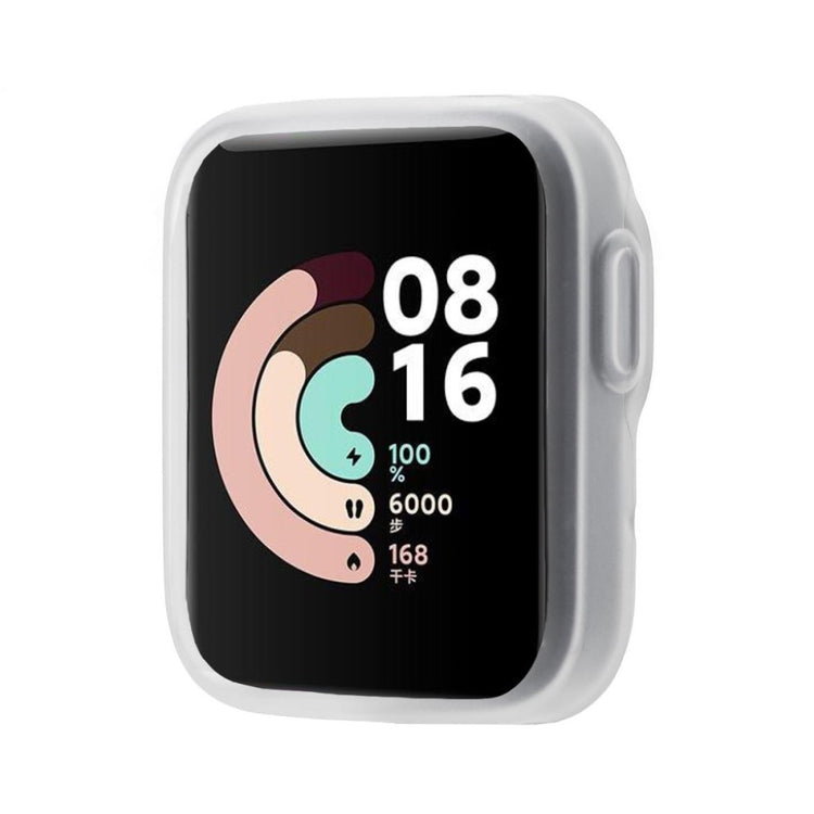 Rigtigt Godt Xiaomi Redmi Watch Cover med Skærmbeskytter i Silikone - Sølv#serie_4