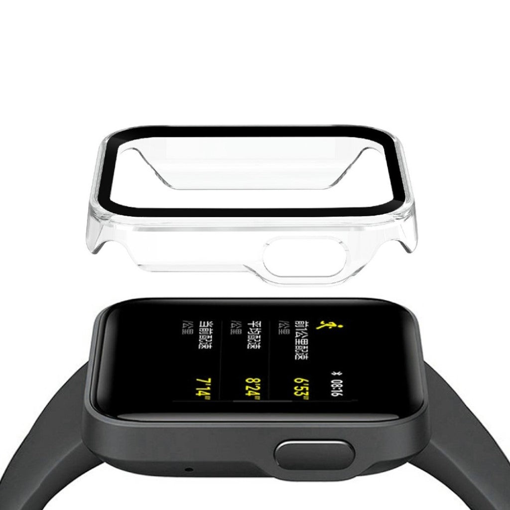 Rigtigt Fed Xiaomi Redmi Watch Silikone og Glas Cover - Gennemsigtig#serie_3