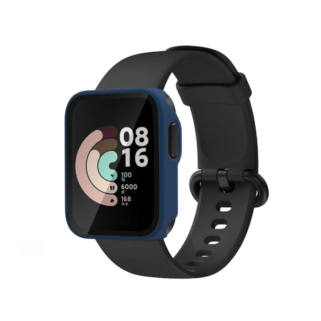 Rigtigt Fed Xiaomi Redmi Watch Silikone og Glas Cover - Blå#serie_6