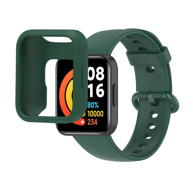 Stilfuld Xiaomi Redmi Watch Silikone Urrem - Grøn#serie_8