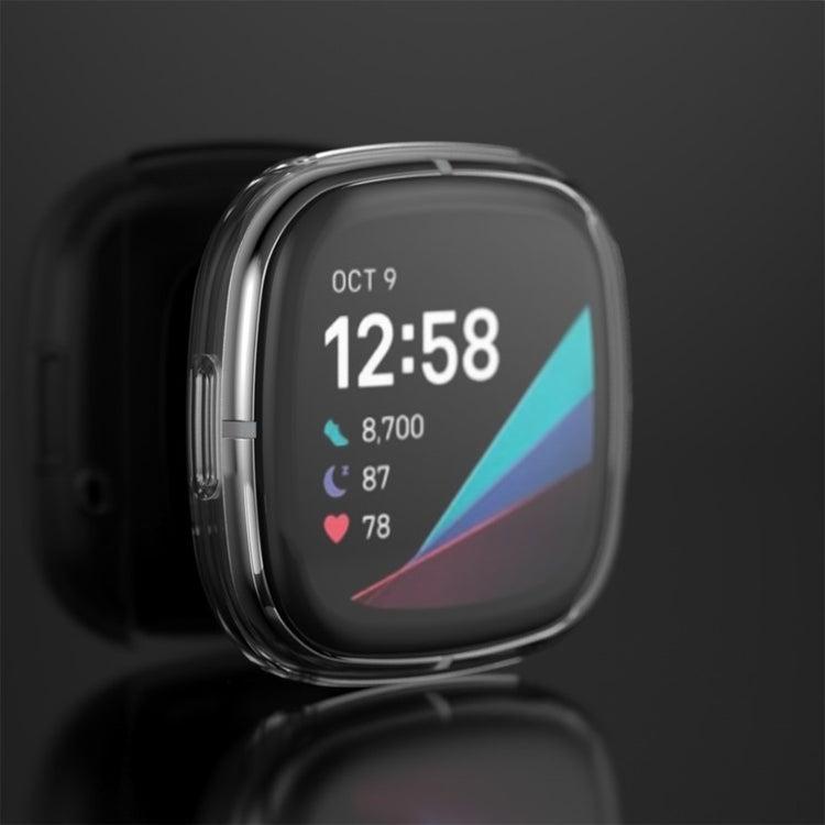 Meget Flot Fitbit Versa 3 / Fitbit Sense Silikone Cover - Gennemsigtig#serie_2