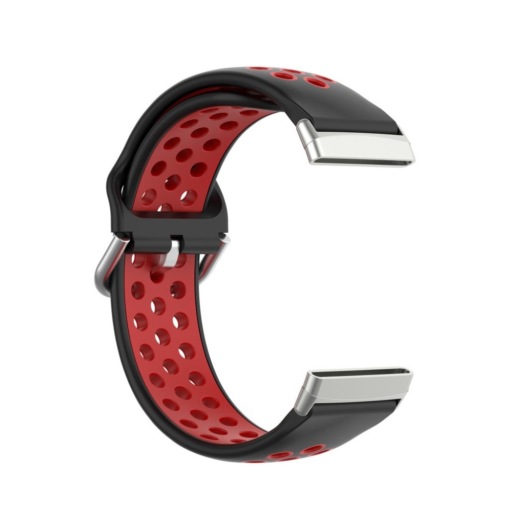 Rigtigt nydelig Fitbit Versa 3 / Fitbit Sense Silikone Rem - Sort#serie_4