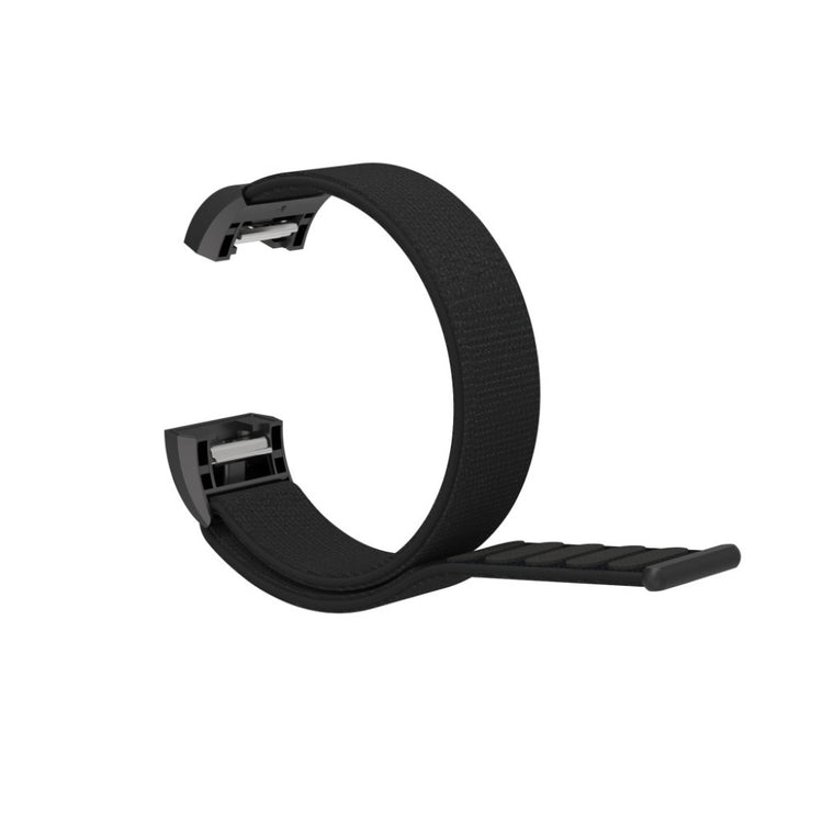 Smuk Fitbit Charge 2 Nylon Rem - Sort#serie_10