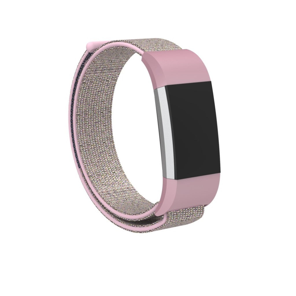 Smuk Fitbit Charge 2 Nylon Rem - Pink#serie_5
