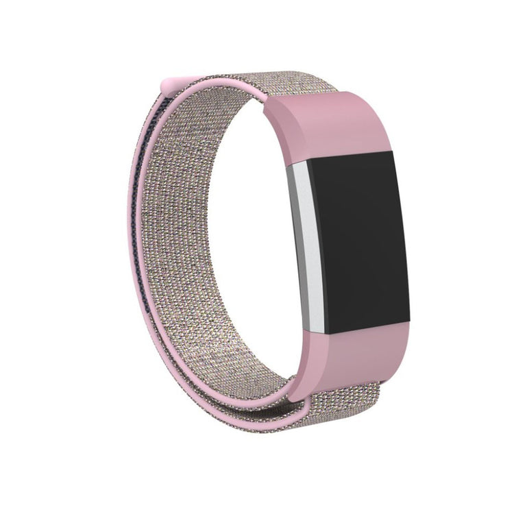 Smuk Fitbit Charge 2 Nylon Rem - Pink#serie_5