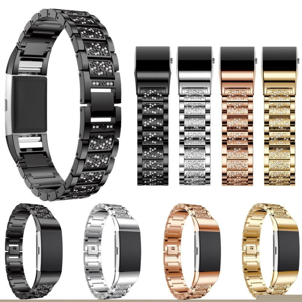 Meget flot Fitbit Charge 2 Metal Rem - Sølv#serie_2
