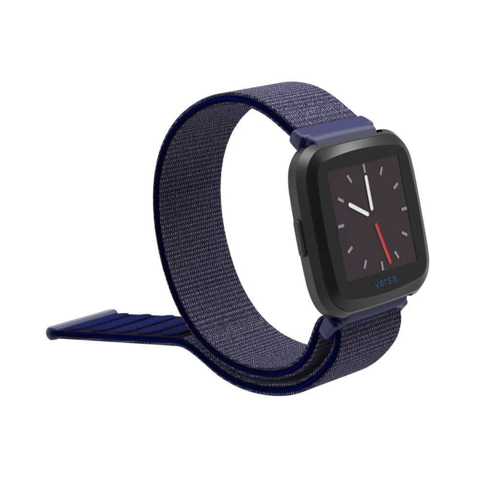 Super hårdfør Fitbit Versa Nylon Rem - Blå#serie_3