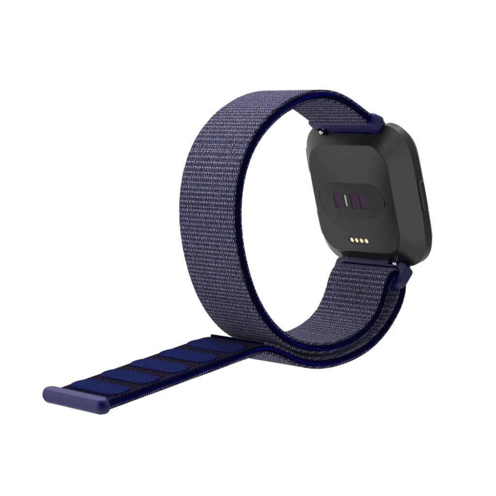 Super hårdfør Fitbit Versa Nylon Rem - Blå#serie_3