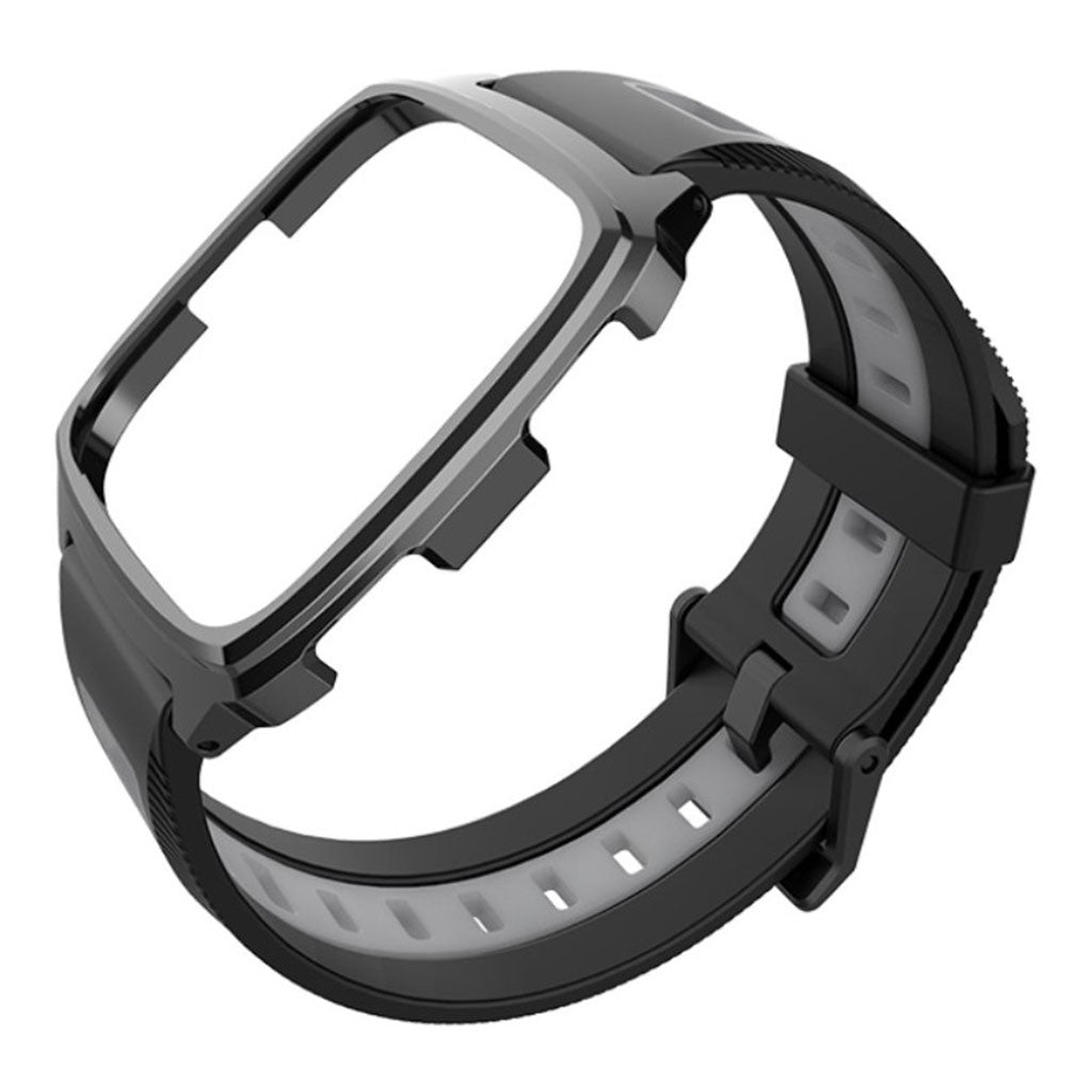 Glimrende Fitbit Versa Silikone Rem - Sølv#serie_1