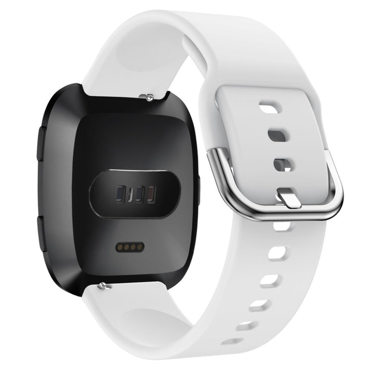 Vildt slidstærk Fitbit Versa Silikone Rem - Hvid#serie_2