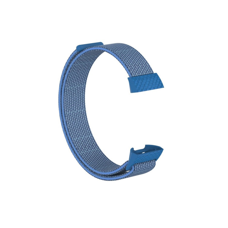 Pænt Fitbit Charge 3 Nylon Rem - Blå#serie_3
