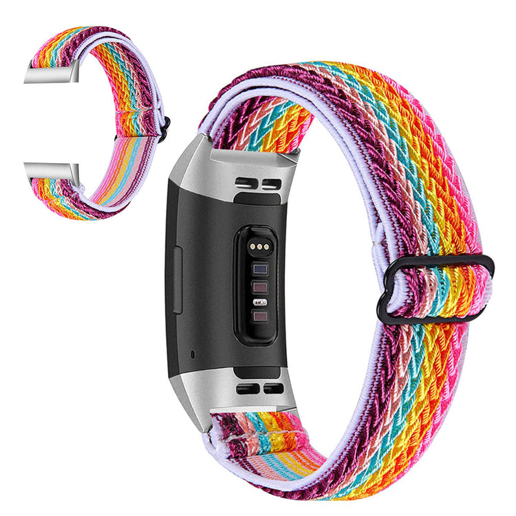 Super skøn Fitbit Charge 3 Nylon Rem - Flerfarvet#serie_3