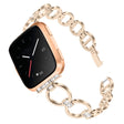 Riktigt skönt Fitbit Versa Lite Metall och Strass Armband