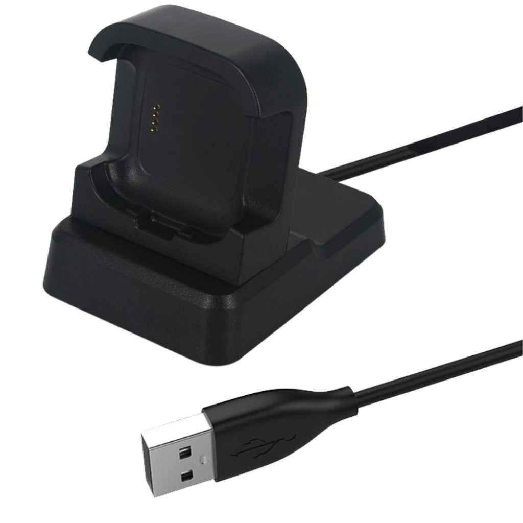 Plastik Fitbit Versa 2 USB Ladestation - Sort#serie_9