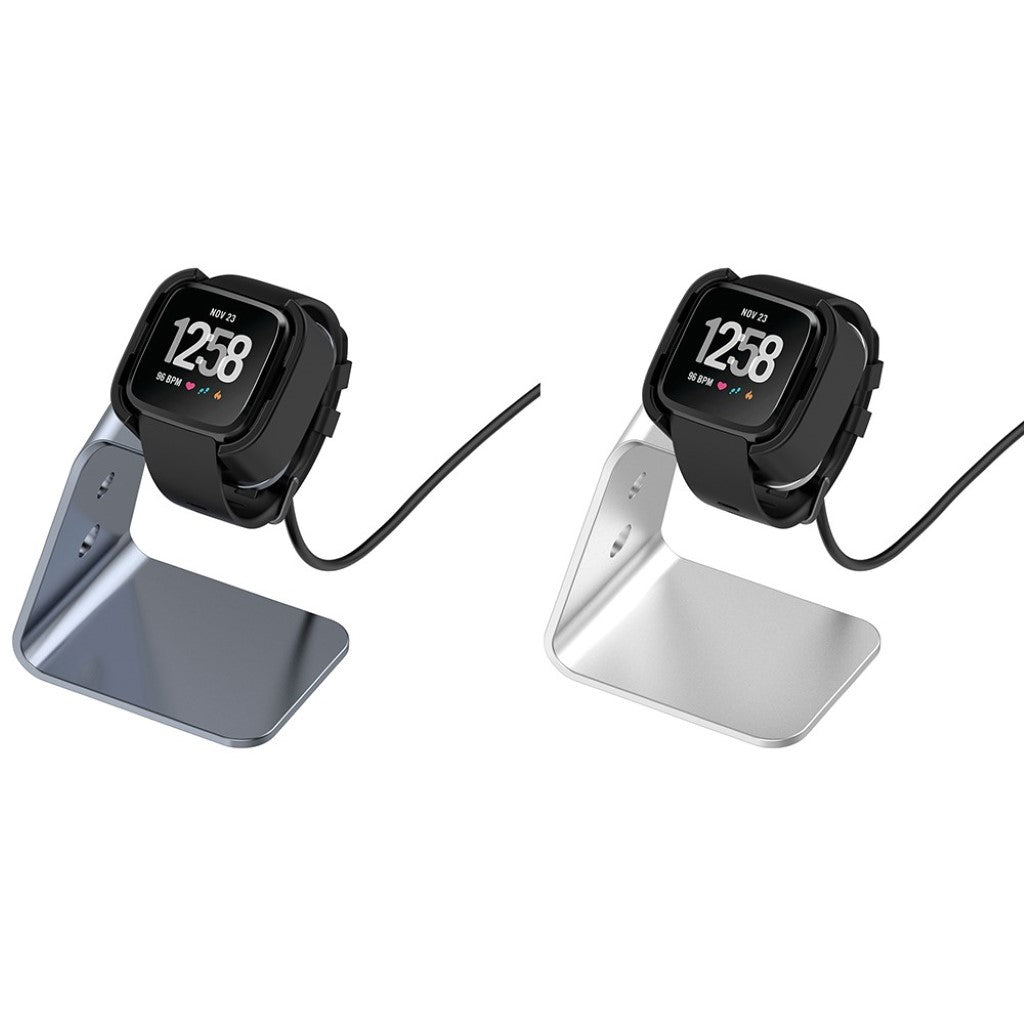 Metal Fitbit Versa 2 Ladestation - Sølv#serie_1