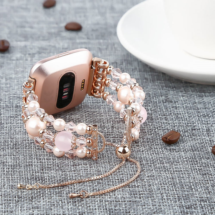 Elegant Fitbit Versa 2 / Fitbit Versa Lite Metal Rem - Pink#serie_2