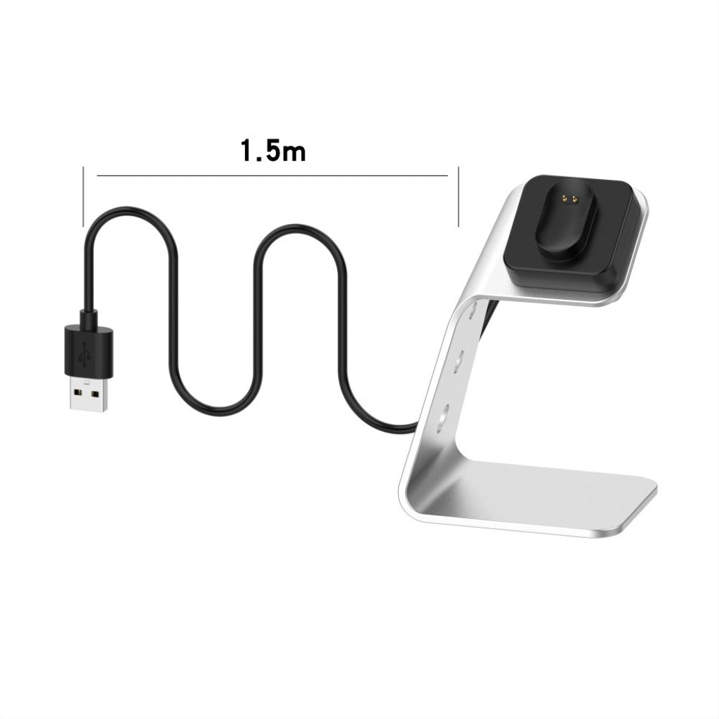 Metal Fitbit Ace 2 / Fitbit Inspire Ladestation - Sølv#serie_1