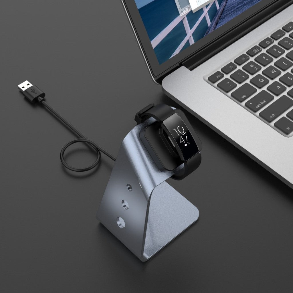 Metal Fitbit Ace 2 / Fitbit Inspire Ladestation - Sølv#serie_2